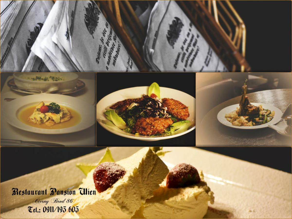 Restaurant Pansion Wien Cierny Brod Exterior photo